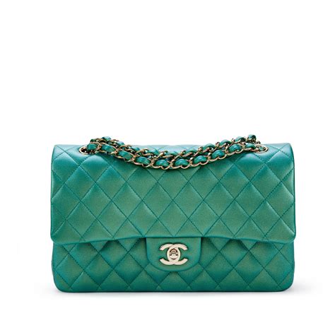 irridescent green chanel bag|green chanel purse.